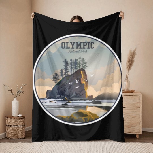 Olympic National Park Throw Blankets