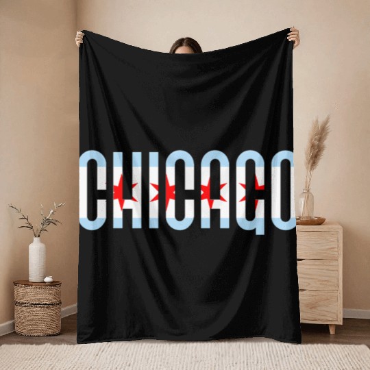 Chicago Chi City Throw Blankets