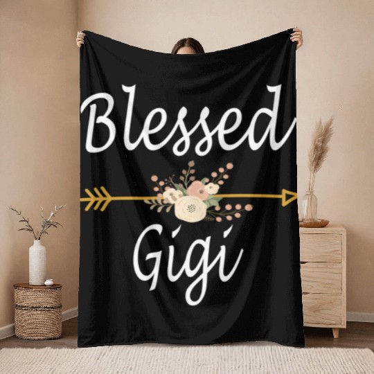 Blessed Gigi Mothers Day Throw Blankets