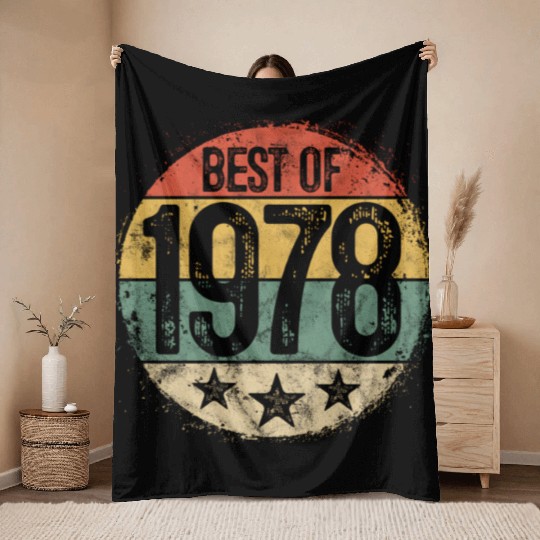 Circular Best Of 1978 44 44Th Throw Blankets
