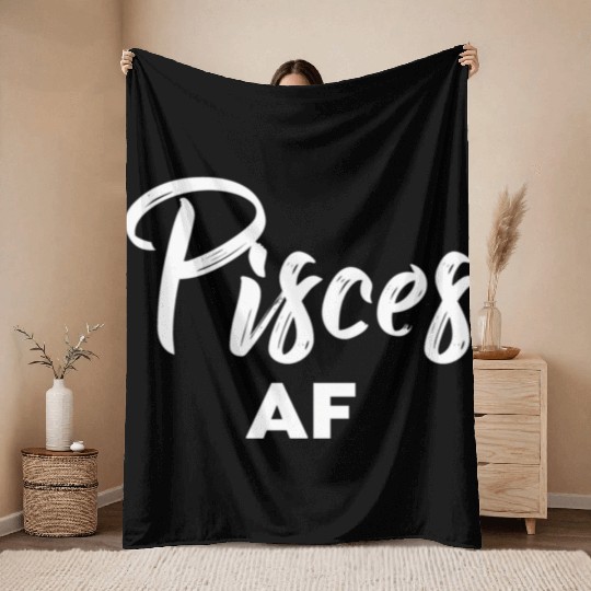 Pisces Af Pisces Astrology Zodiac Sign Pisces Throw Blankets