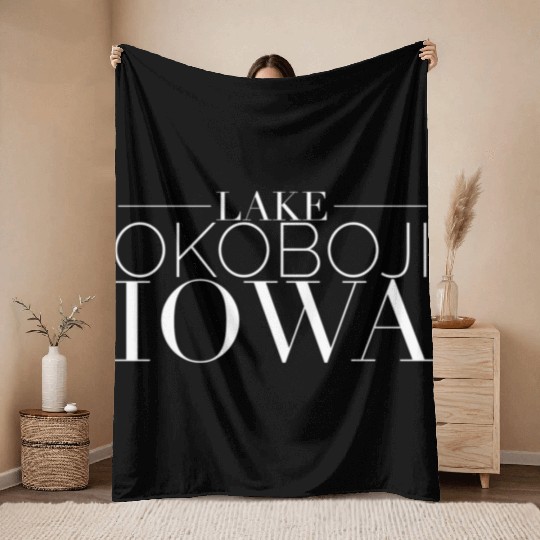 Lake Okoboji Iowa Throw Blankets