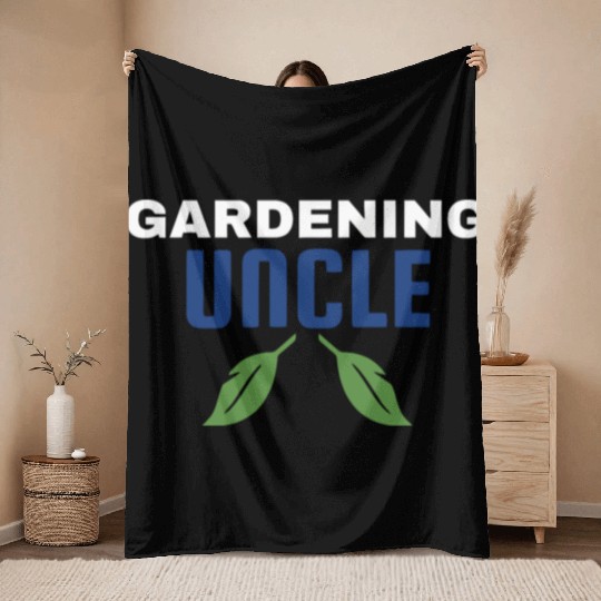 Gardening Uncle Throw Blankets