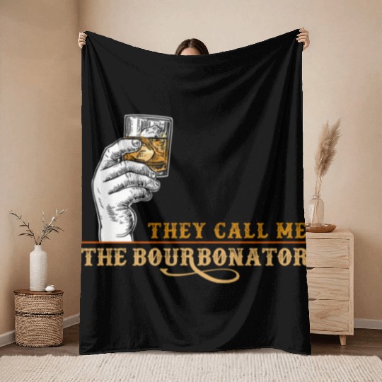 Booze Drinkers Bourbon Drinkers Whiskey Beer Bourb Throw Blankets