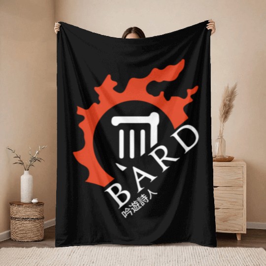 Bard For Warriors Of Light Darkness Throw Blankets