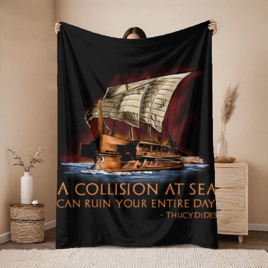 Ancient Greek Historian Thucydides Quote Athenian Throw Blankets
