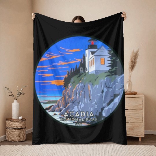 Acadia National Park Throw Blankets