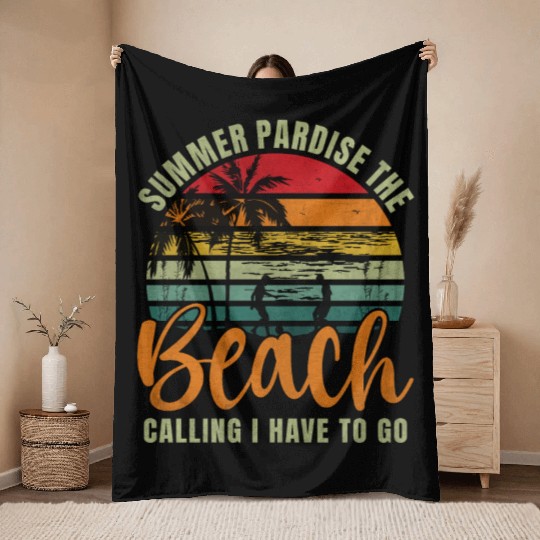 Summer Paradise Throw Blankets