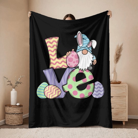 Love Easter Teacher'S Aide Gnomes Teacher Easter 2 Throw Blankets