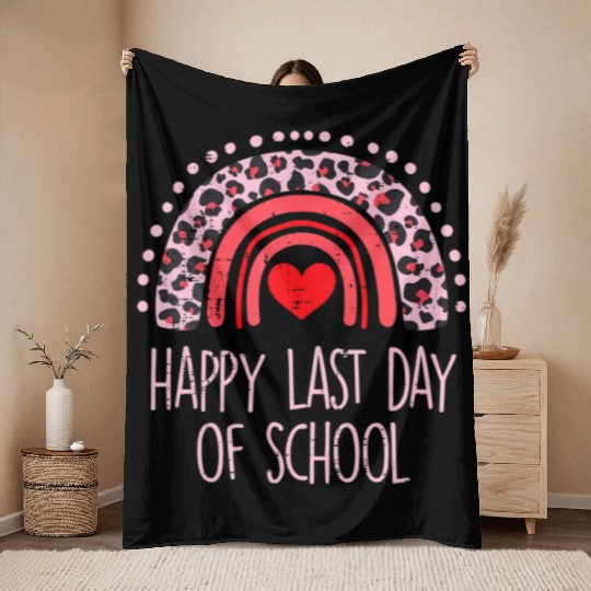 I'm Ready To Rock Kindergarten Unicorn Back To Sch Throw Blankets