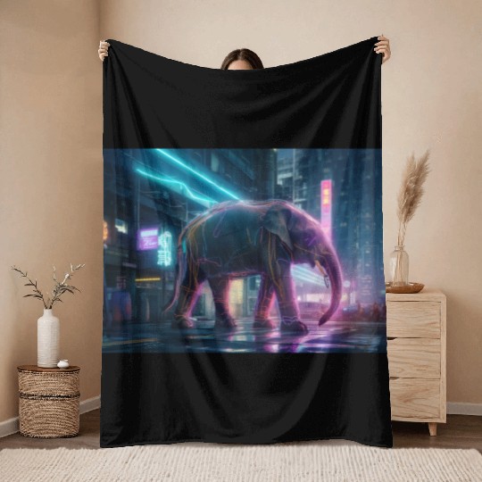 Metallic Marvel Throw Blankets