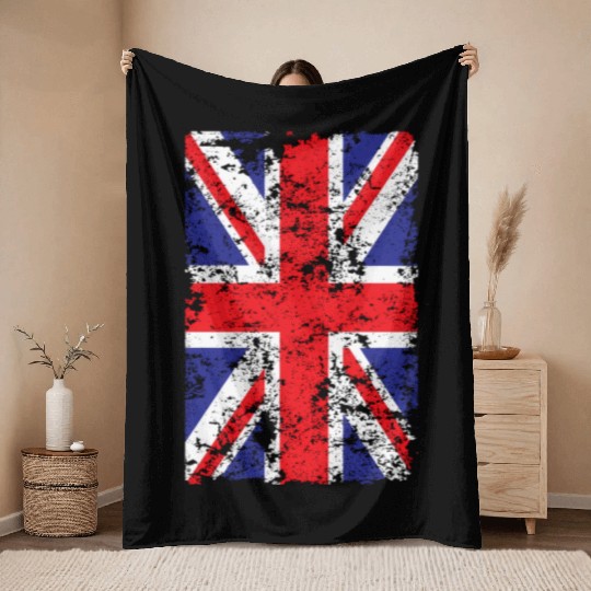 Union Jack British Flag Great Britain Novelty Throw Blankets