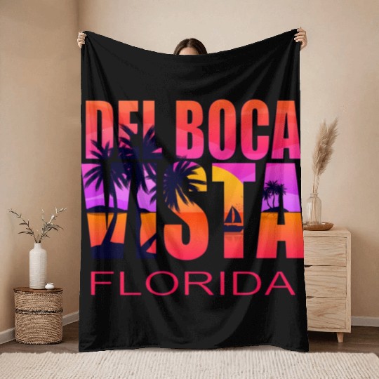 Del Boca Vista Retirement Community Novelty Throw Blankets