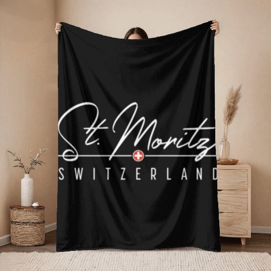 St Moritz Switzerland For Throw Blankets