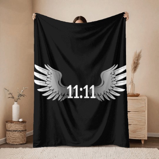1111 Synchronicity Angel Number Manifestation Nume Throw Blankets