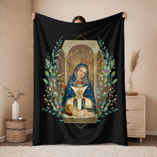 85417 Our Lady Of Altagracia Virgen De Dominicana Throw Blankets