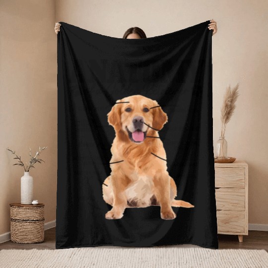 Anatomy Of A Golden Retriever Dog Mom Dad Throw Blankets