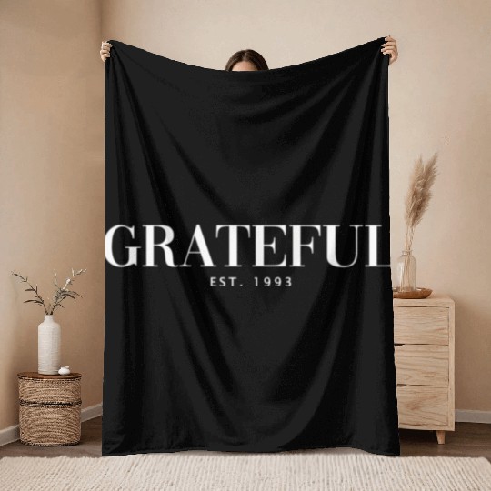 Add To Cart Grateful Letter Throw Blankets