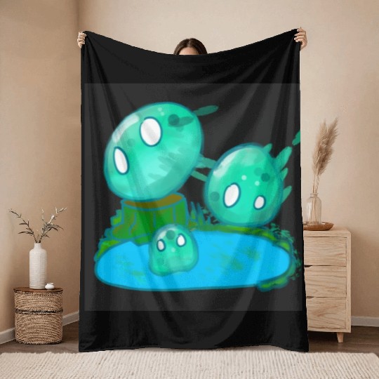 Swamp Slime Throw Blankets