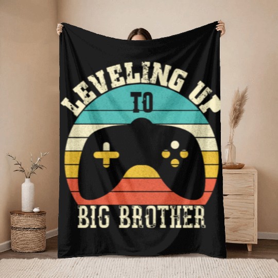 Level up to Big Brother Throw Blankets