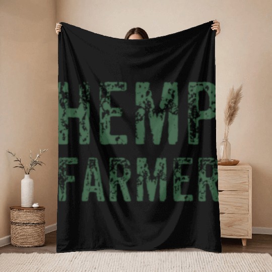 Hemp Farm Throw Blankets