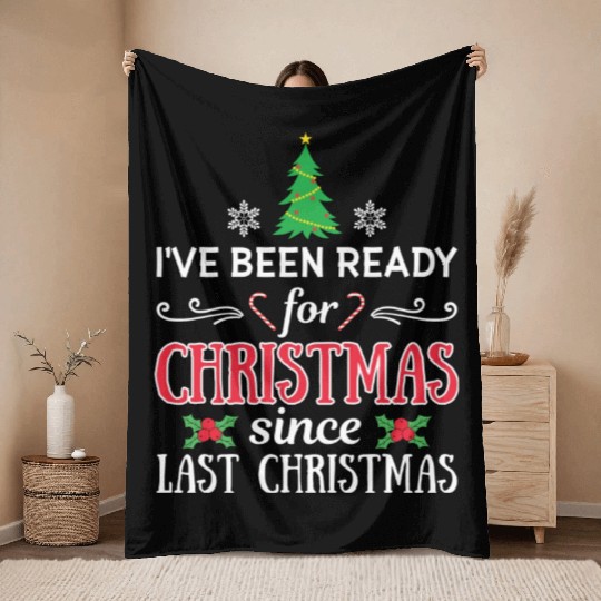 Funny Christmas And Winter Holidays Lover Throw Blankets