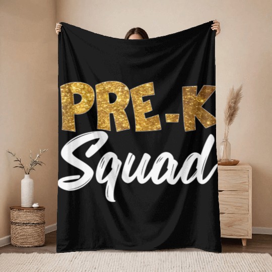 Team Pre K Teacher Back To School s Top Throw Blankets