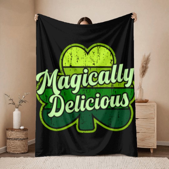 St Patric Day 2021 Magically Delicious Luck Throw Blankets