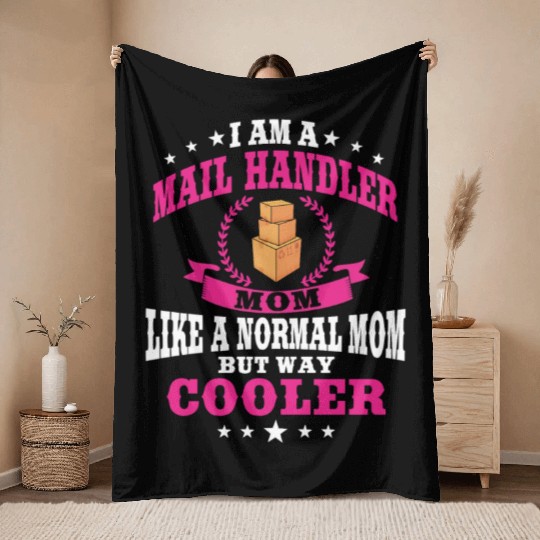 Funny Mail Handler Mom Costume Throw Blankets