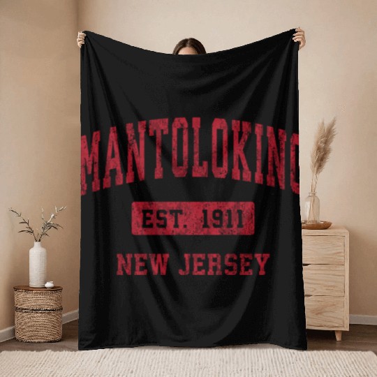 Mantoloking New Jersey Nj Sports Red Throw Blankets