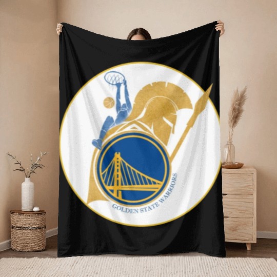 New Era Golden State Warriors Team Logo T-Shir Throw Blankets