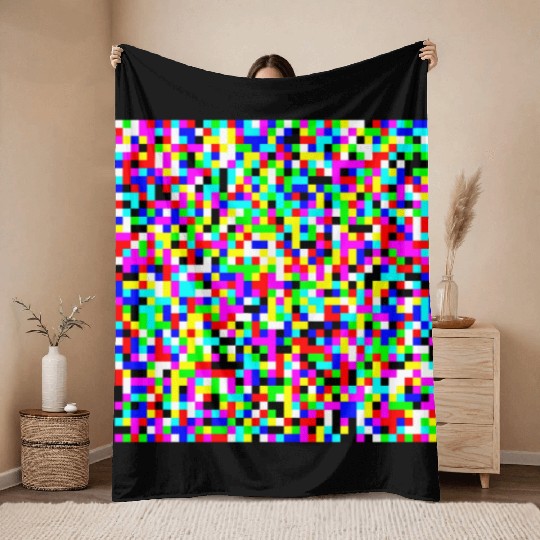 Adversarial Anti-Facial Recognition Camouflage Throw Blankets