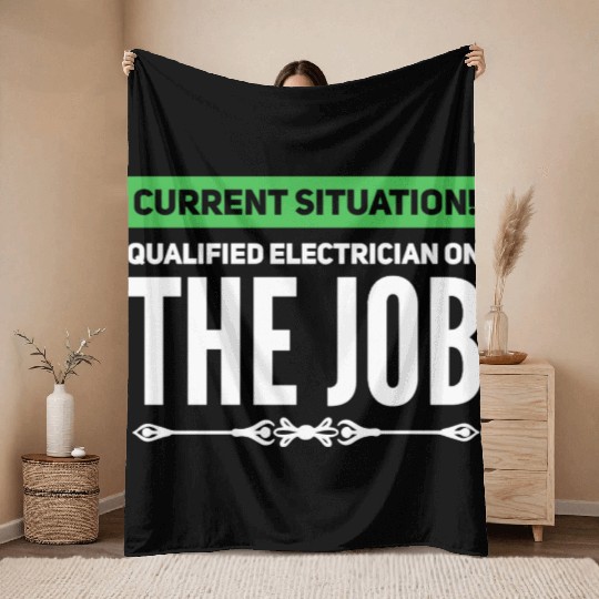 Qualified Electrician / electrical engineer gift Throw Blankets
