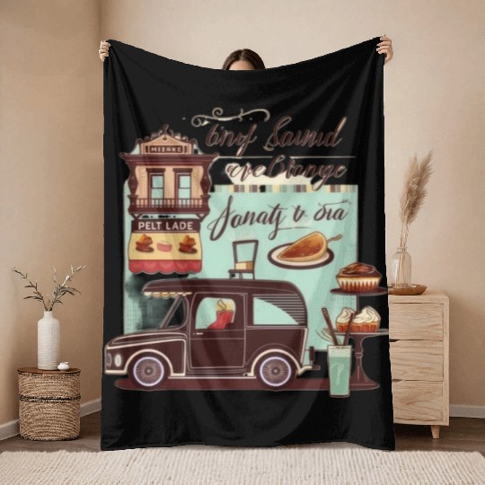 Pastries and bakery: a delicious combination Throw Blankets