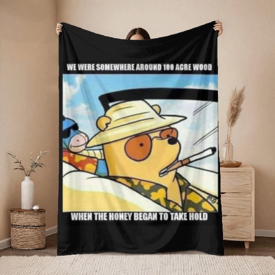 Can't stop here, its pooh country Throw Blankets