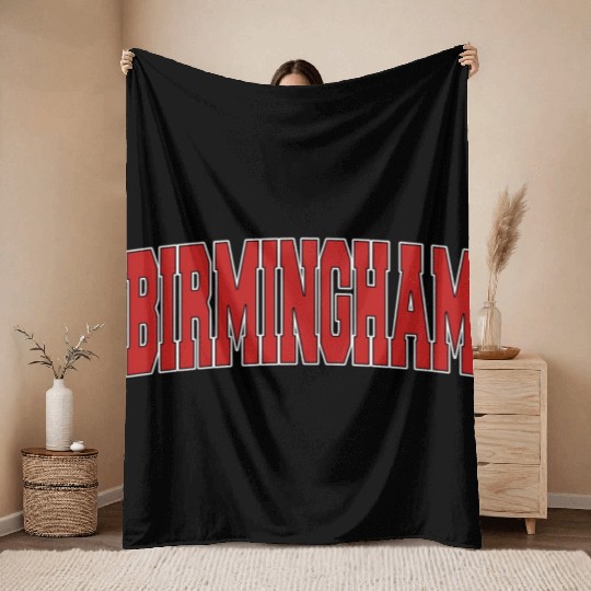 Birmingham Varsity Style Uk Sports Throw Blankets