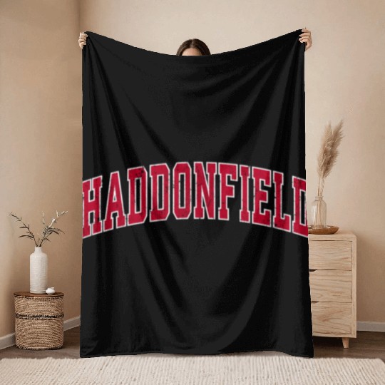 Haddonfield New Jersey Nj Sports Red Throw Blankets