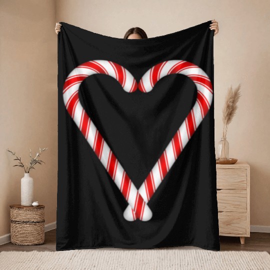Sweets Candy Canes He Throw Blankets