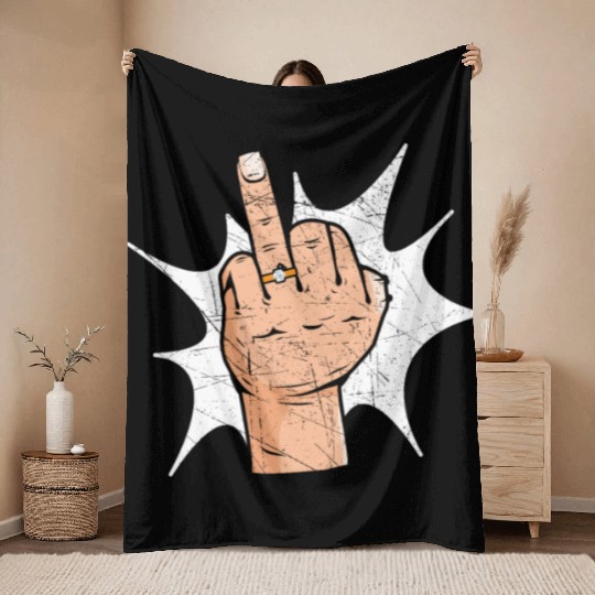 Bride And Groom Wedding Day Marriage Just Married Throw Blankets