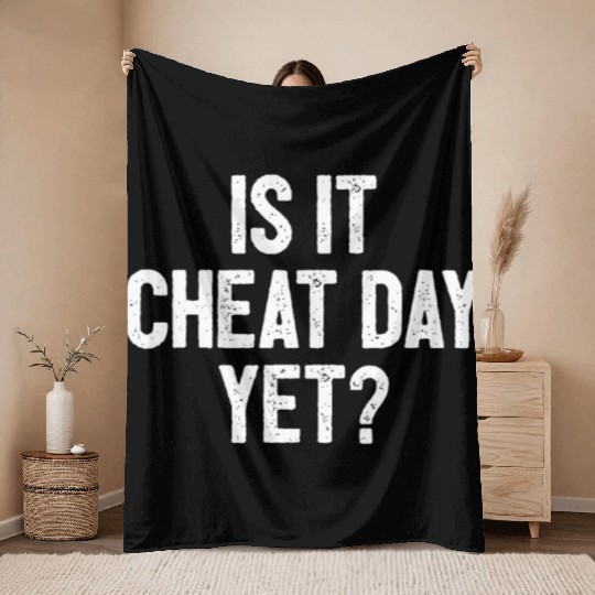 Funny Workout Fitness Gym Training I Is It Cheat D Throw Blankets