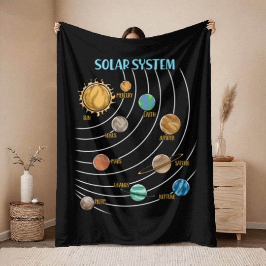 Our Solar System Science Education Throw Blankets
