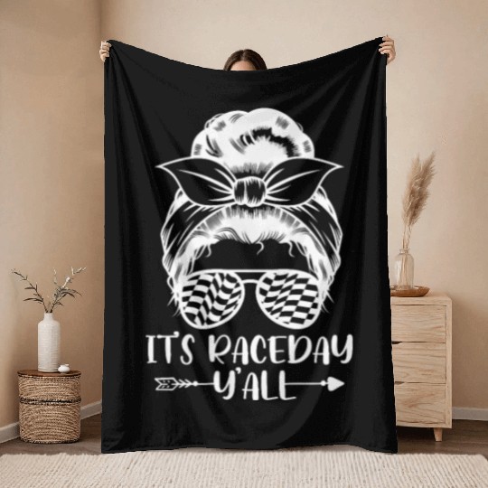 It's Race Day Y'All Throw Blankets