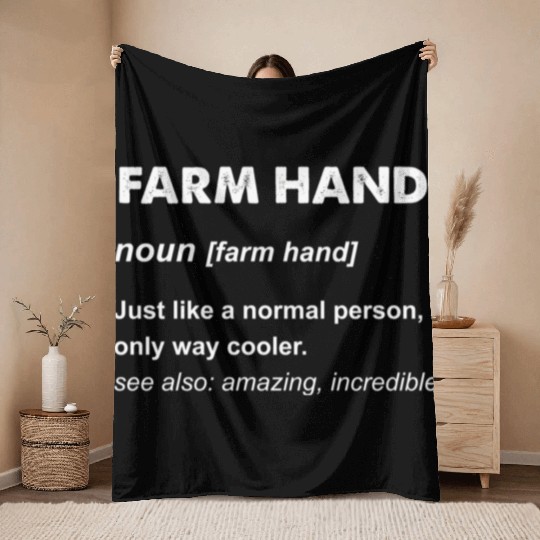 Farm Hand Throw Blankets