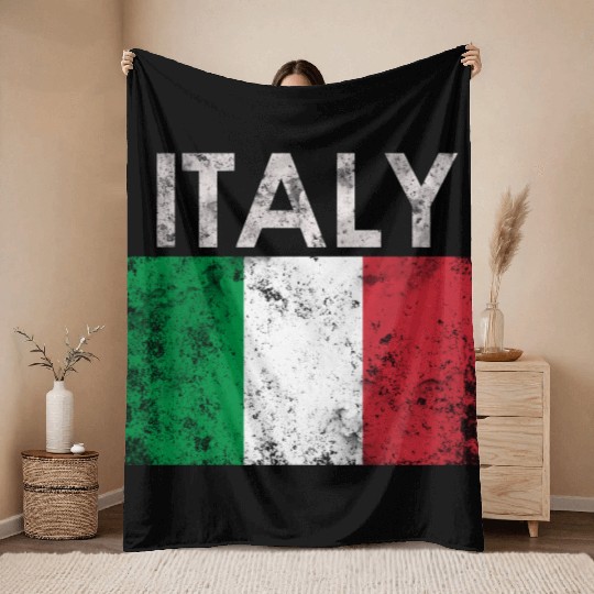 Italian Italy Flag Pride Throw Blankets