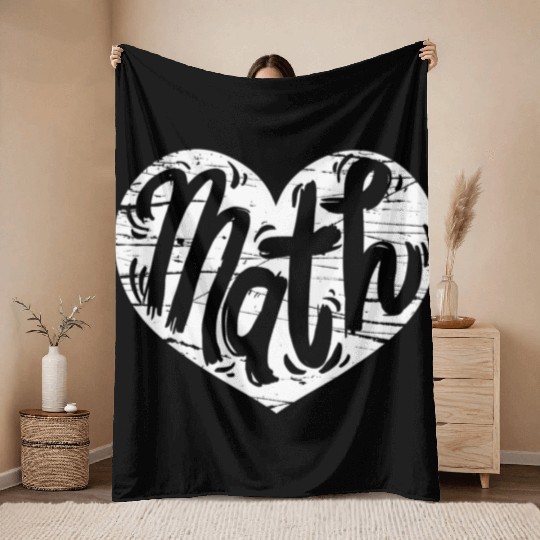 Math Heart Math Teacher He Throw Blankets