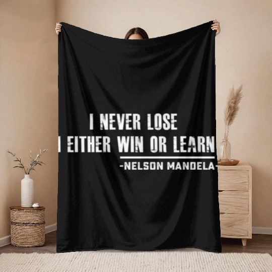 Nelson Mandela'S Motivational Throw Blankets