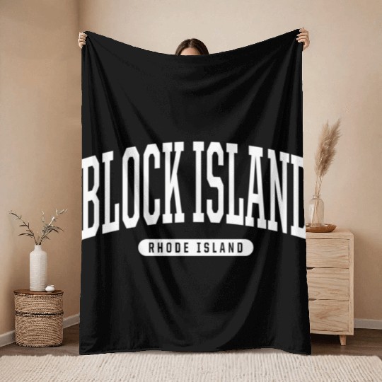 Style Block Island Rhode Island Throw Blankets