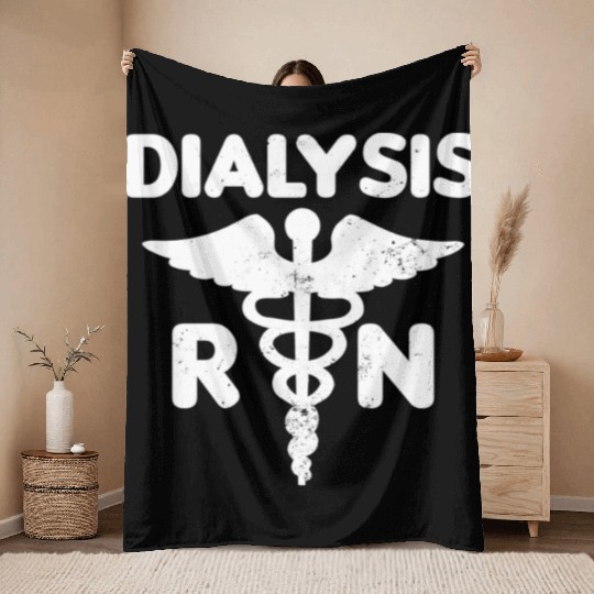 Dialysis Nurse Throw Blankets RN Gift