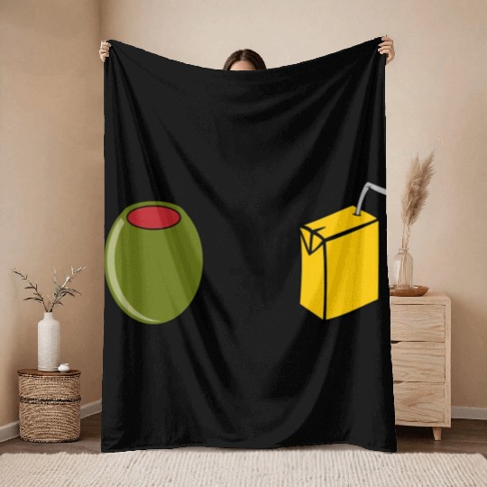 Olive Juice I Love You Throw Blankets