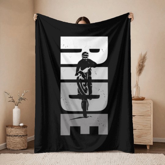 Dirt Bike Motocross Dirt Bike Motocross Throw Blankets